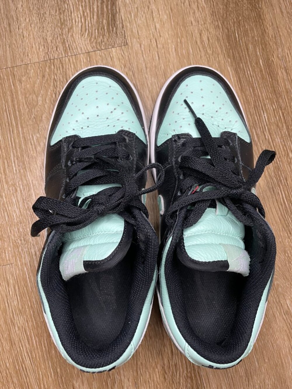 Nike By You Dunk Lows Black and Mint Green Size 5.5 US - Picture 7 of 11